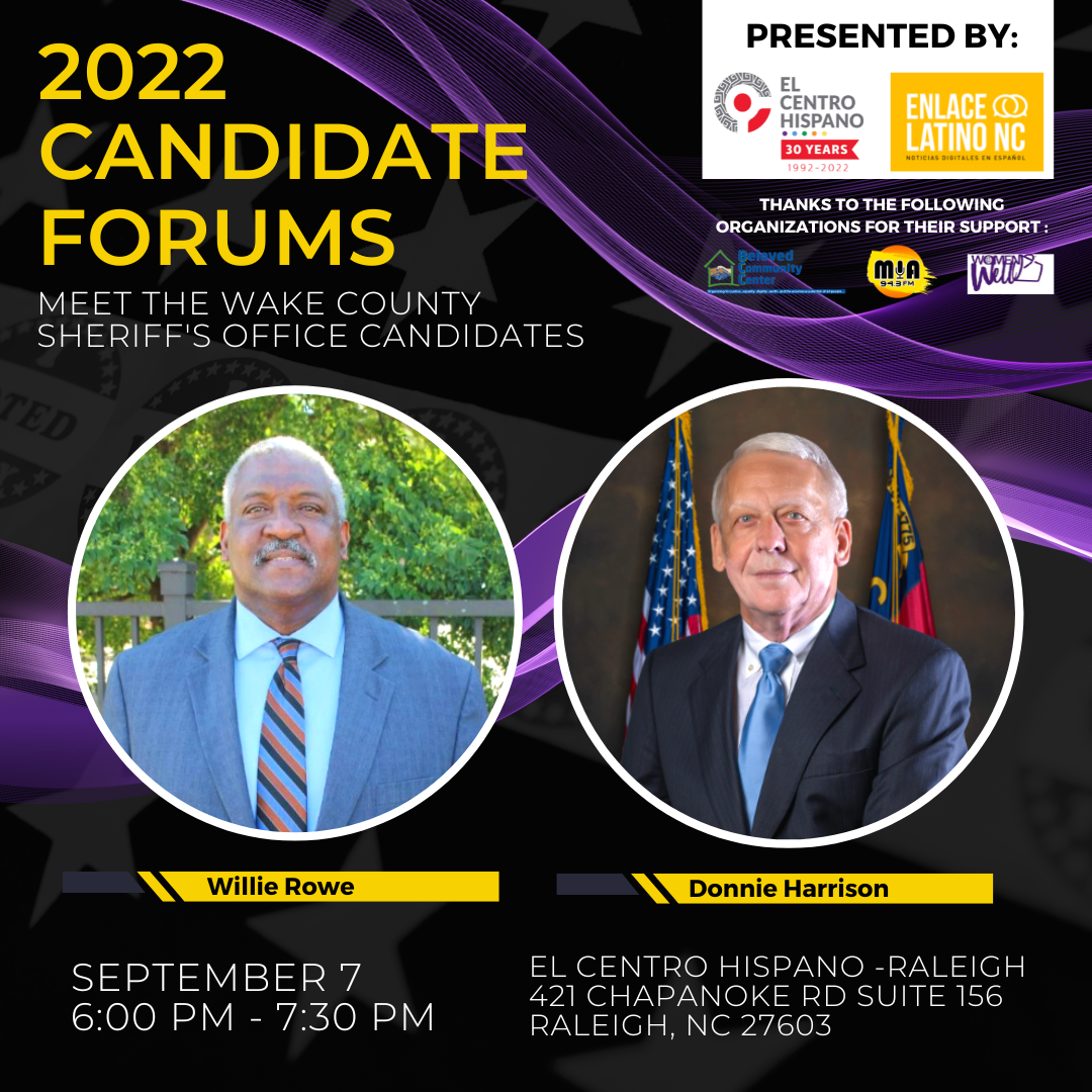 You Are Invited! Community Forum with Candidates for Wake County Sheriff